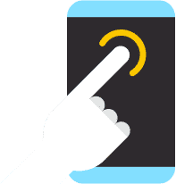 Illustration doigt qui appuie sur smartphone